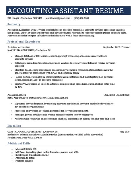 senior accounts assistant skills for resume|Accounting Assistant Resume Examples and。